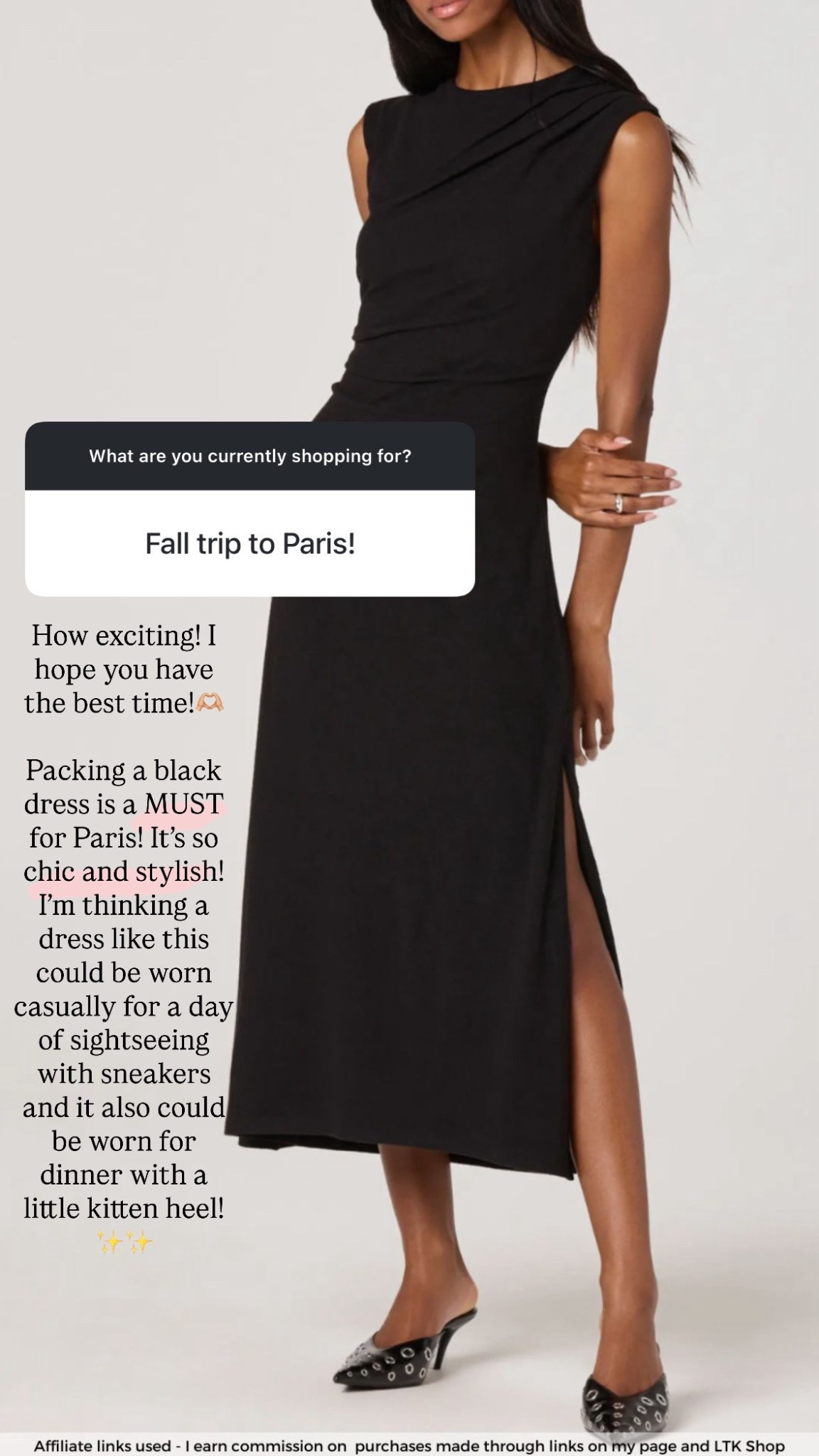 Paris outfit in the fall

Little black dress 