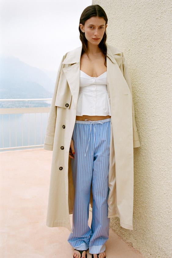 STRIPED PYJAMA STYLE TROUSERS | Zara UK