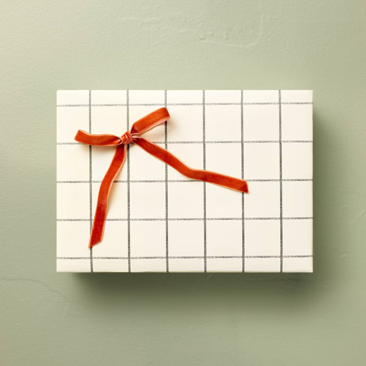 Gift Wrap Cream/Navy Plaid - Hearth & Hand™ with Magnolia | Target