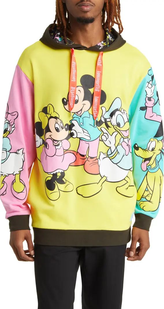 Loungefly x Disney Gender Inclusive Mouseketeers Colorblock French Terry Graphic Hoodie | Nordstr... | Nordstrom