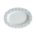 Gingham Oval Serving Platter | Lo Home by Lauren Haskell Designs