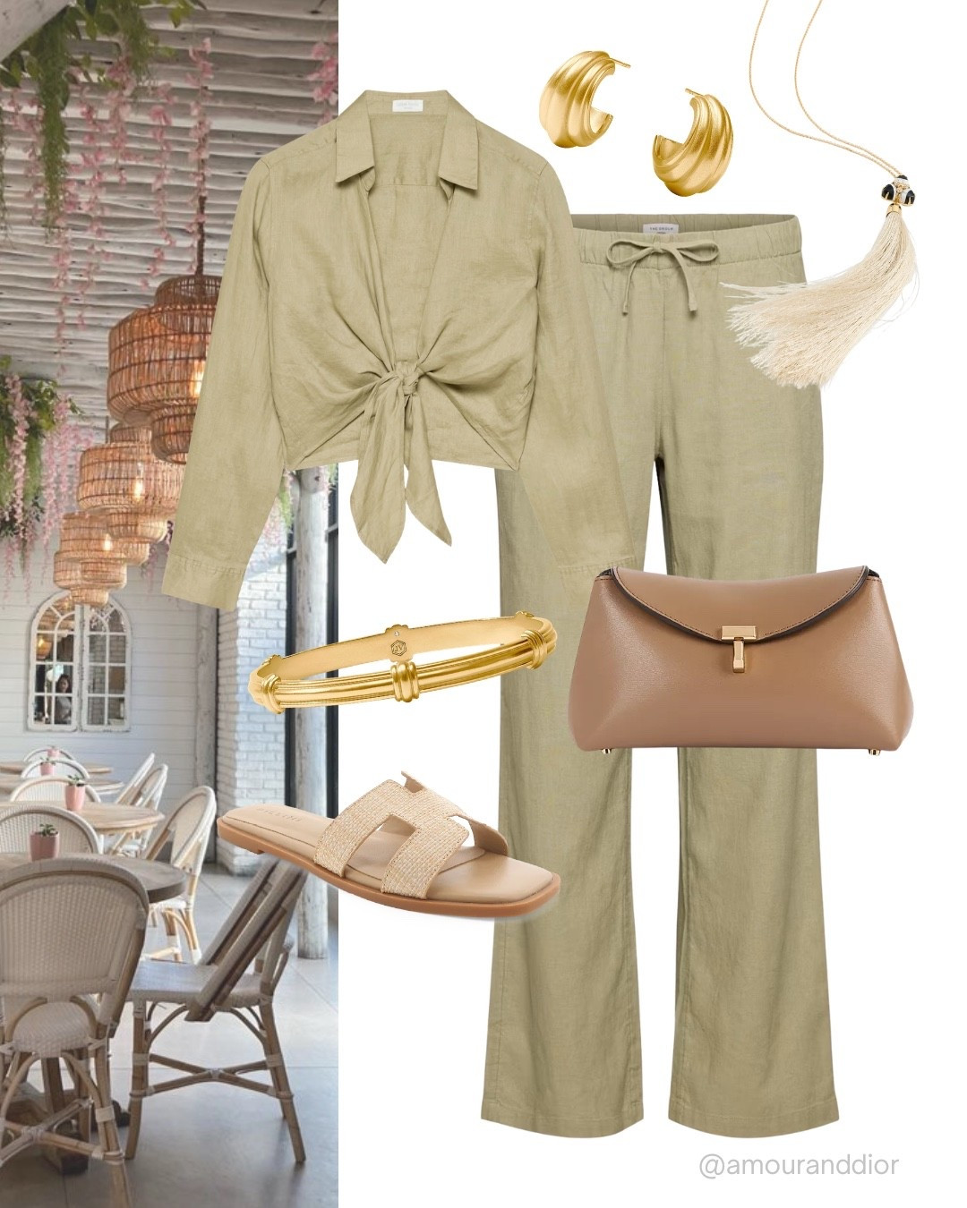 Summer linen set outfit idea 🫒 set is currently on sale

#LTKootd #LTKTravel #LTKOver40