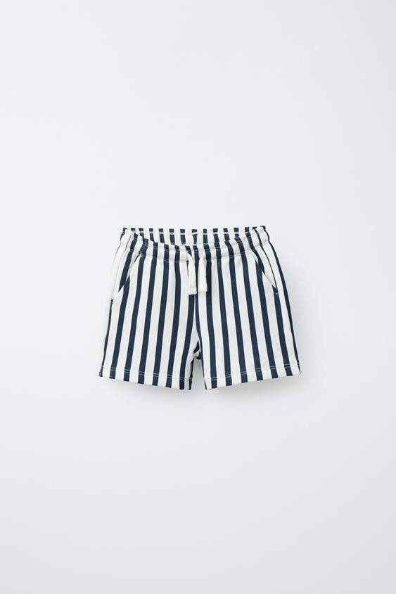PLUSH STRIPED SHORTS | Zara US