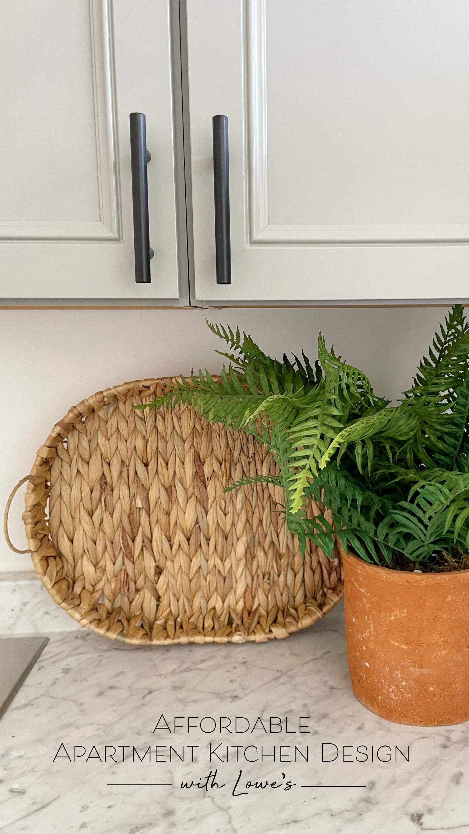 #AD let's take a closer look at the details of this kitchen renovation! for this project, #dwelloctoberstudio teamed up with @Lowe's, exclusively using @Lowe's products to transform a kitchen for a local apartment owner, all on a budget. beautiful gray cabinets are accompanied by a marble-look counter, matte black handles, and a black faucet. #LowesPartner #dwelloctober

#LTKHome