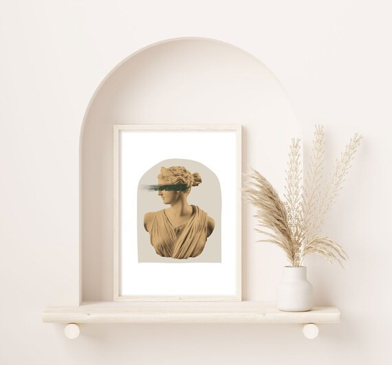 Ancient Aesthetic Statue Head Print  Artemis Print  - Etsy | Etsy (US)