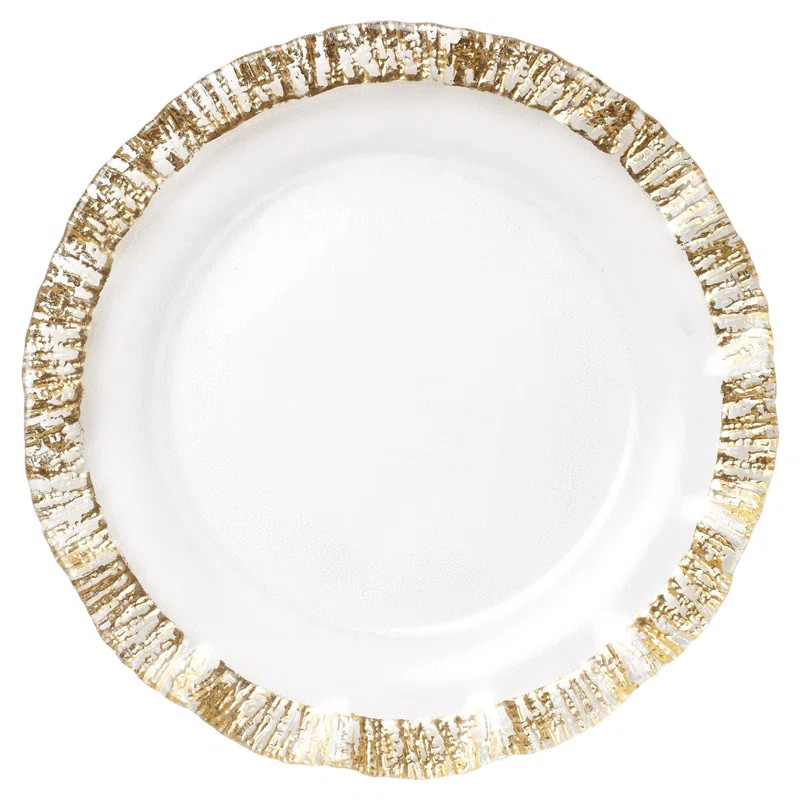 Rufolo 12.75" Glass Charger | Wayfair Professional