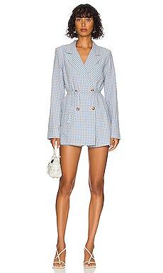 Free People Sweet And Salty Romper in Blue Gingham from Revolve.com | Revolve Clothing (Global)