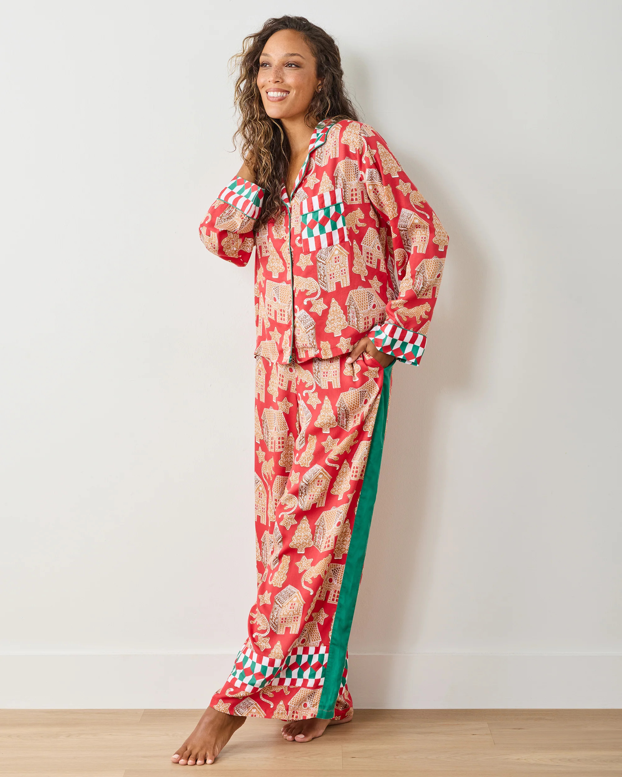 Gingerbread Party - Eco Satin Rittenhouse Set - Ruby | Printfresh