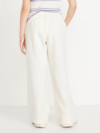 Favorite Fleece High-Waisted Wide-Leg Sweatpants for Girls | Old Navy (US)