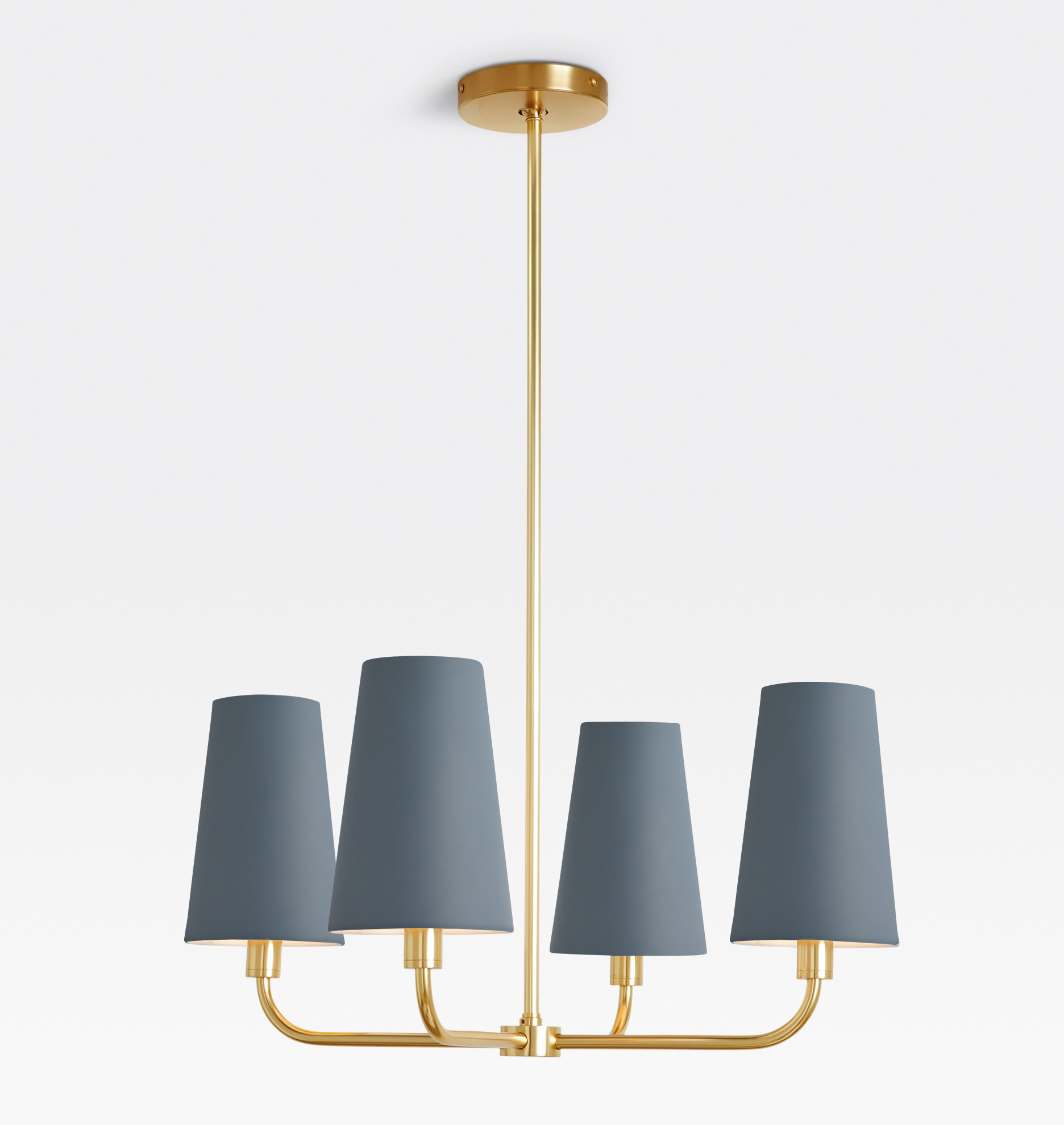 Ansel 25" Chandelier, Metal Shades | Rejuvenation