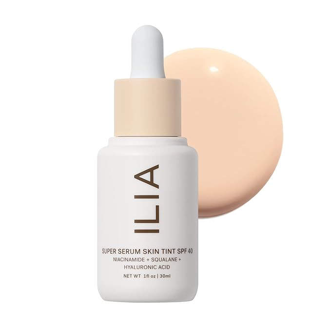 ILIA - Super Serum Skin Tint SPF 40 | Lightweight Foundation With Mineral SPF | Hydrate, Smooth, ... | Amazon (US)