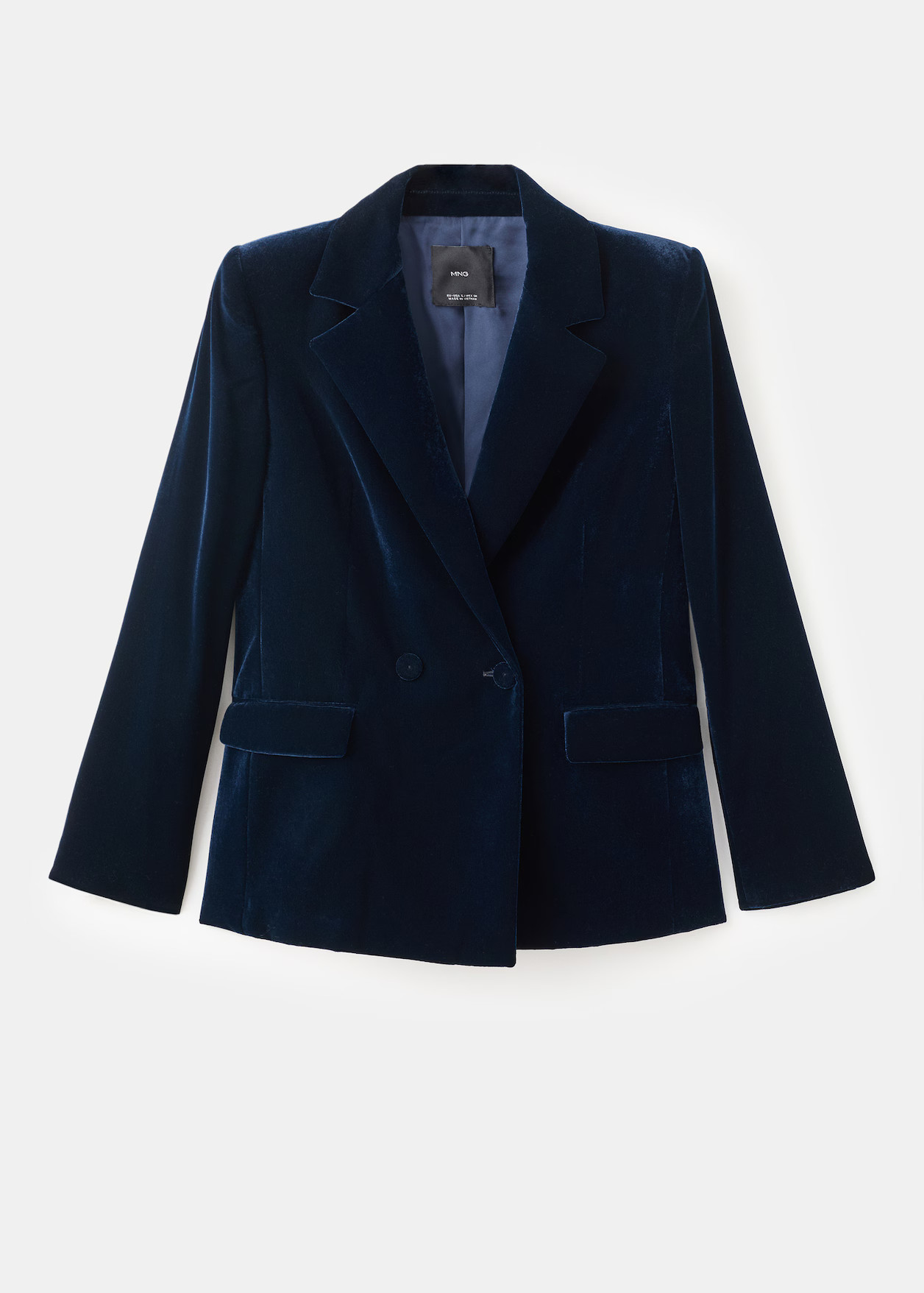 Double-breasted velvet jacket | Mango EU