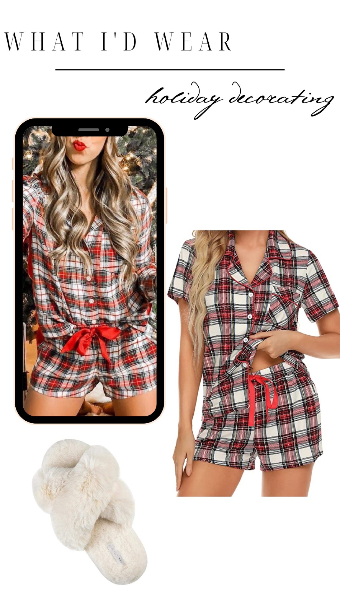 “What I’d wear Wednesday’s” cute Christmas pajamas, Christmas shorts pjs, holiday pajamas, short sleeve and shorts holiday pjs 

#LTKHoliday #LTKstyletip #LTKSeasonal