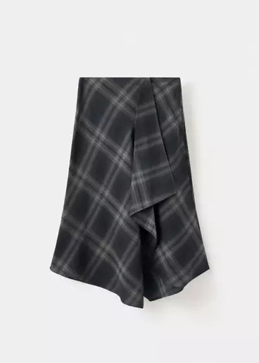 Asymmetrischer Rock mit Karomuster | Mango EU