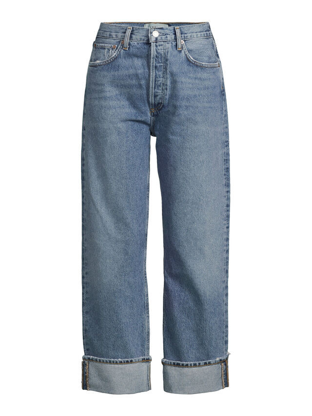Blue Women's Agolde Fran Low Slung Straight Jeans | Fenwick | Fenwick