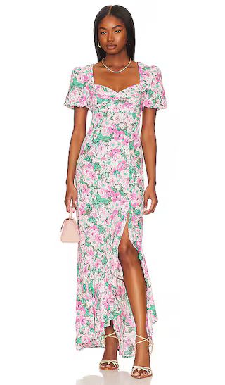 Dayanara Dress in Green & Pink Floral | Revolve Clothing (Global)