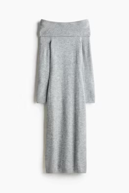 Rib-Knit Off-the-Shoulder Dress | H&M (US + CA)