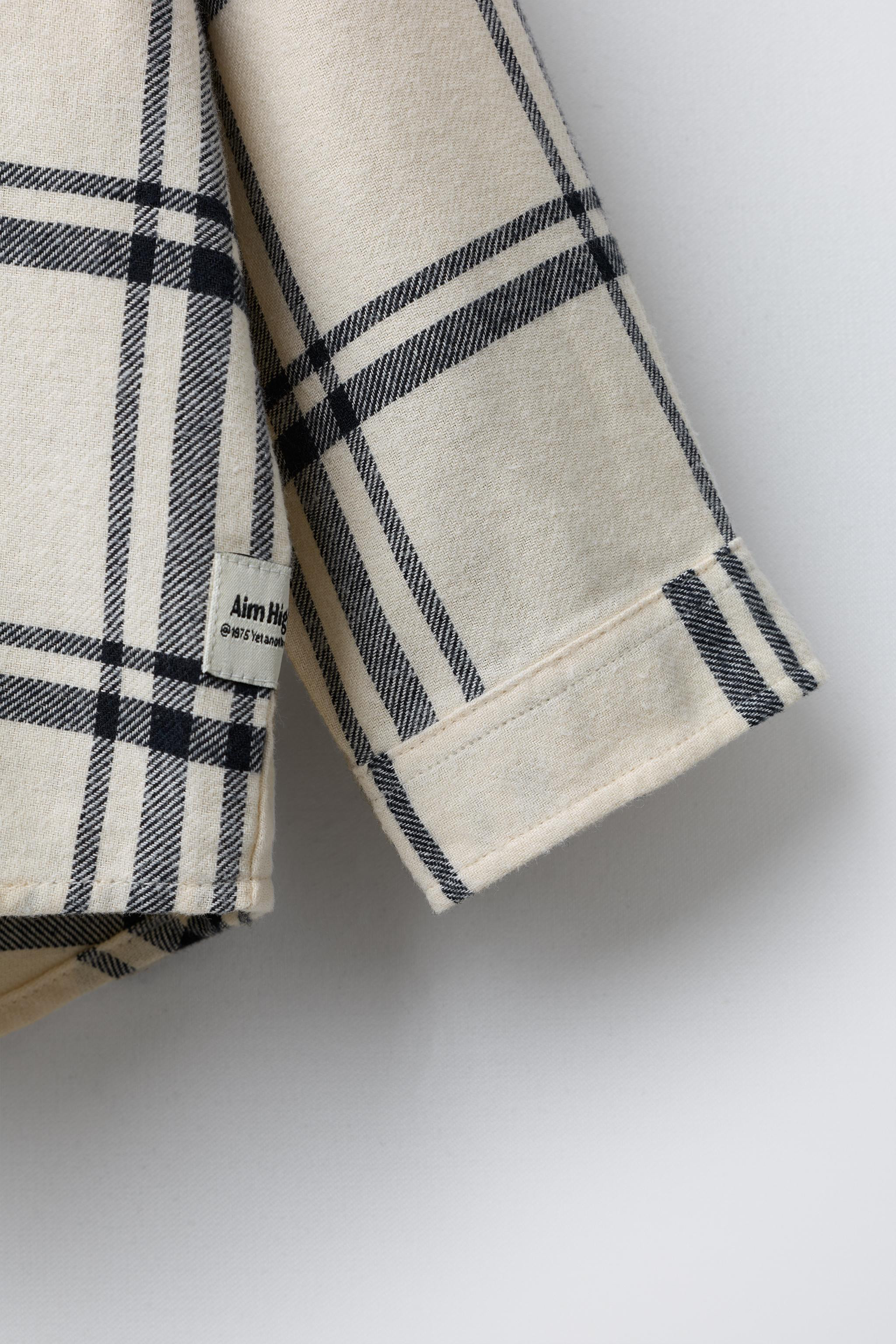 PLAID HOODIE OVERSHIRT | Zara US