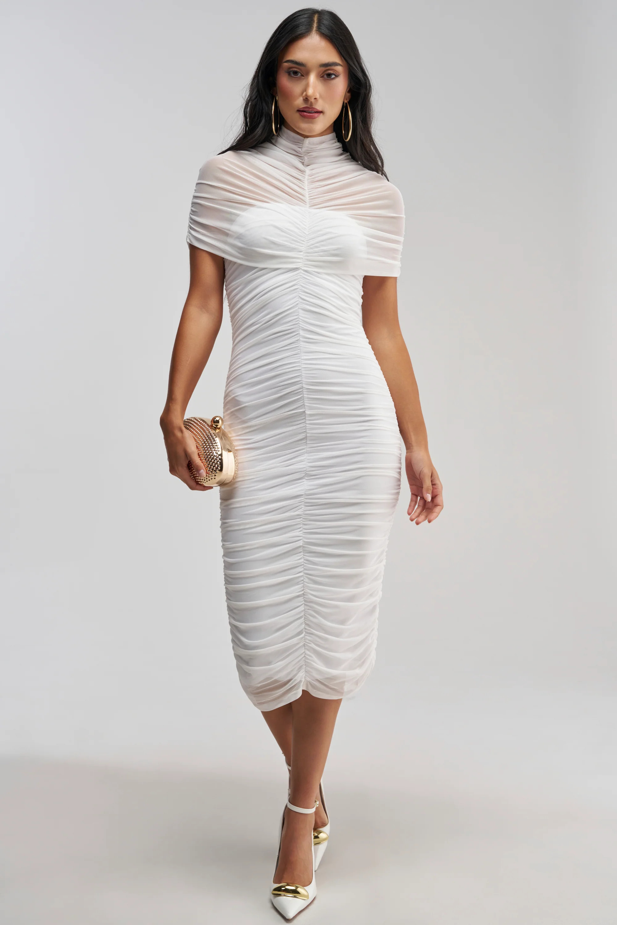 FIRST CLASS FANTASY MESH MIDI DRESS | AKIRA