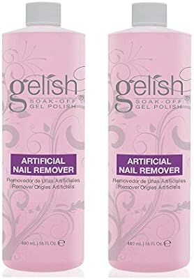 NEW Gelish Artificial Refill Soak Off Gel Nail Polish Remover 480mL (2 Pack) | Amazon (US)