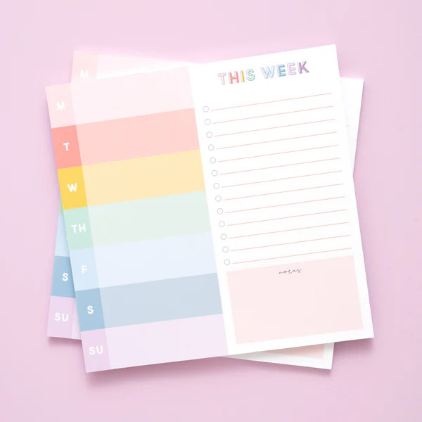 Spring Scallop Weekly Notepad | Joy Creative Shop