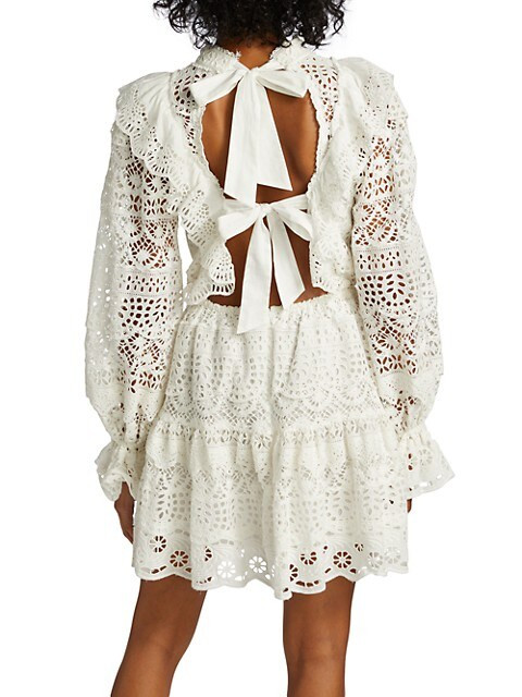 Patrizia Open-Back Lace Minidress | Saks Fifth Avenue