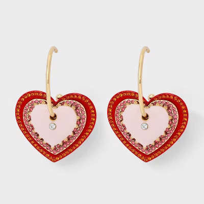 SUGARFIX By BaubleBar Tunnel Vision of Love Earrings - Pink | Target