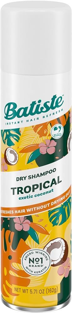Batiste Dry Shampoo, Tropical Fragrance, Refresh Hair and Absorb Oil Between Washes, Waterless Sh... | Amazon (US)
