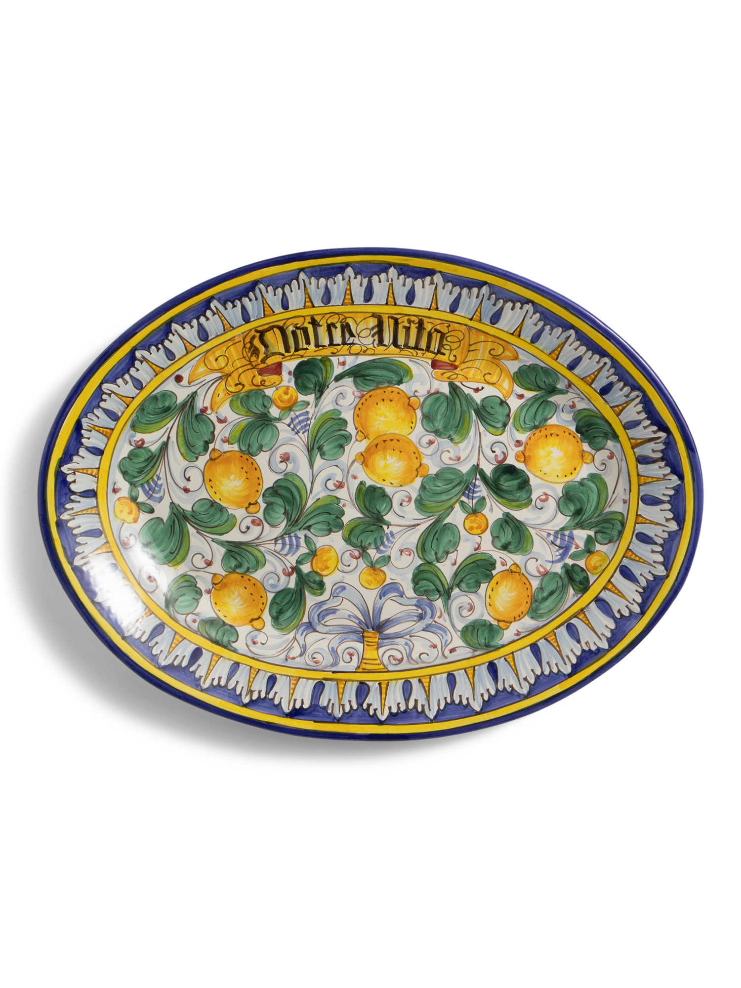 Made In Italy 22x16.5 Dolce Vita Oval Wall Plate | TJ Maxx