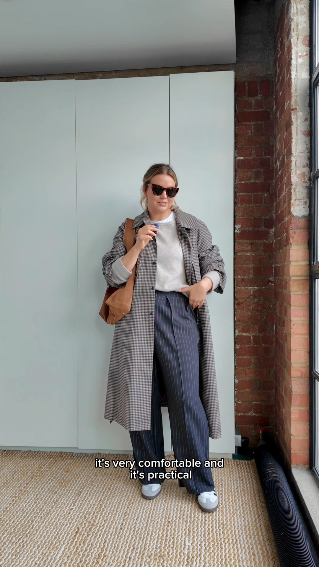 **3/30** midsize spring outfit ideas 🌷

H&M pinstripe wide leg trousers [XL]

Uniqlo bra [XL]

Abercrombie white matte seamless t-shirt [XL]

John Lewis check trench coat [UK 18 - could size down]

Reformation beige cashmere knit [XL]

John Lewis tan suede slouched bag

Adidas sambas trainers

Free people sunglasses

spring outfit // midsize outfit // midsize style // spring outfit idea // spring style // midsize fashion // spring fashion // outfit inspiration // rainy day outfit

#LTKstyletip #LTKVideo #LTKmidsize