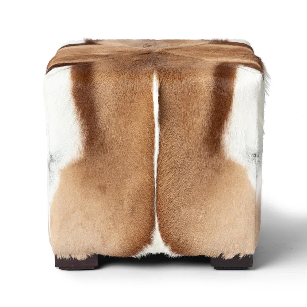 Ngala Trading Co. Springbok Hide Cube Ottoman | Perigold | Perigold