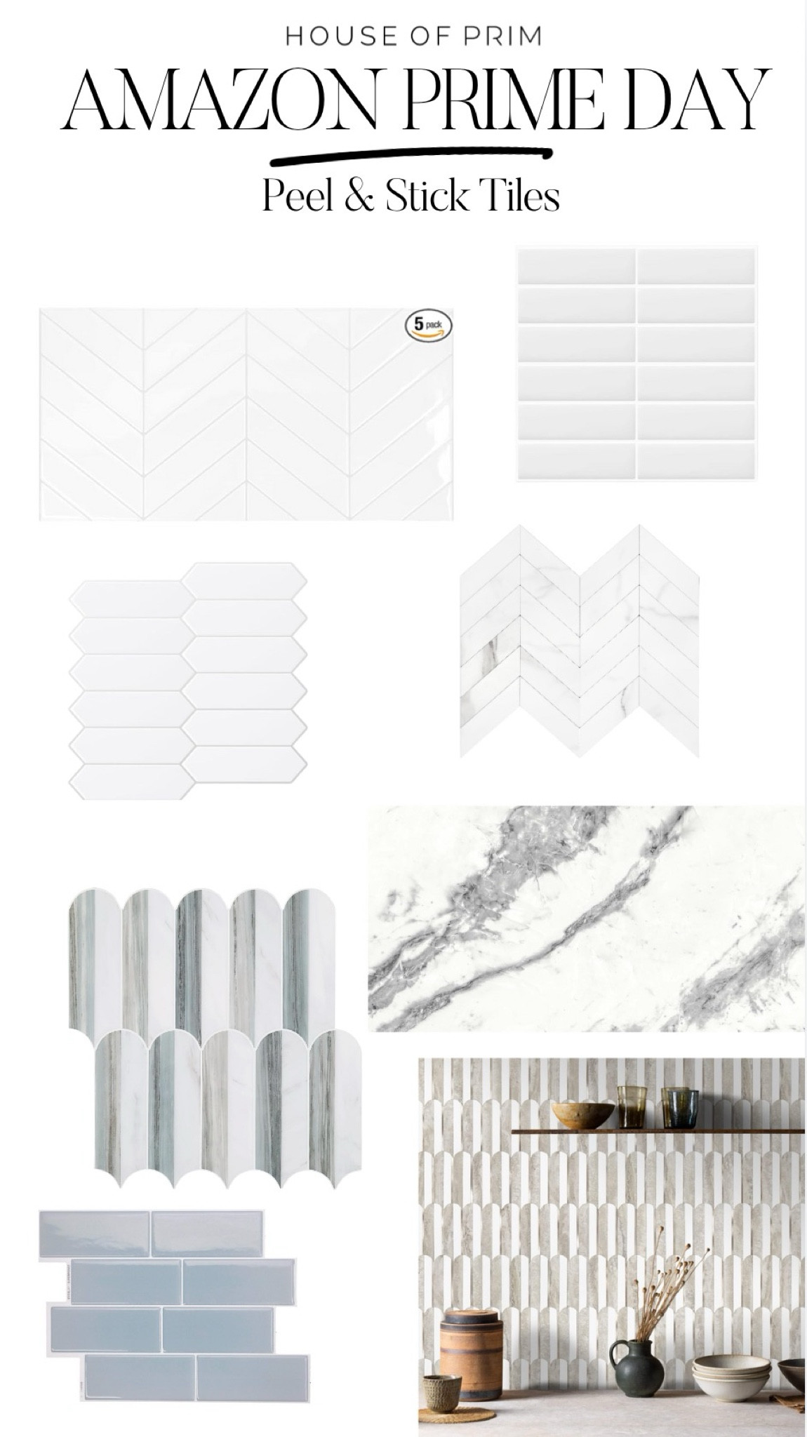 Peel & stick tiles 

#LTKxPrimeDay #LTKHome #LTKSaleAlert