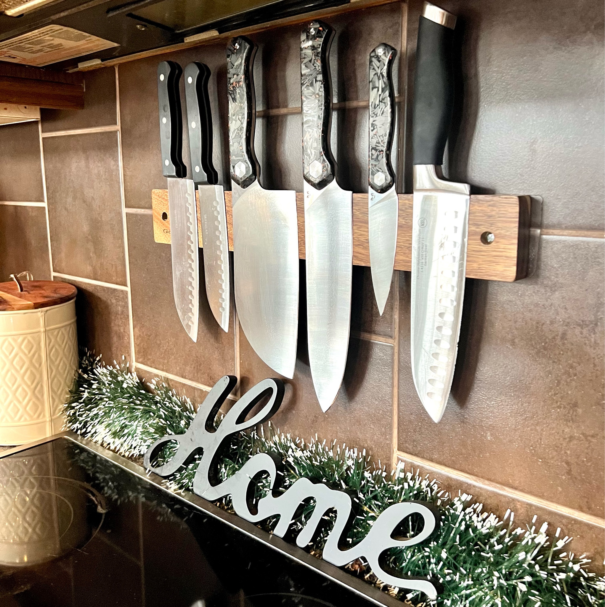 i got this magnetic knife holder for all my knives and i love it!! it organizes them super well and looks so aesthetic. 

#LTKGiftGuide #LTKCyberWeek #LTKSeasonal