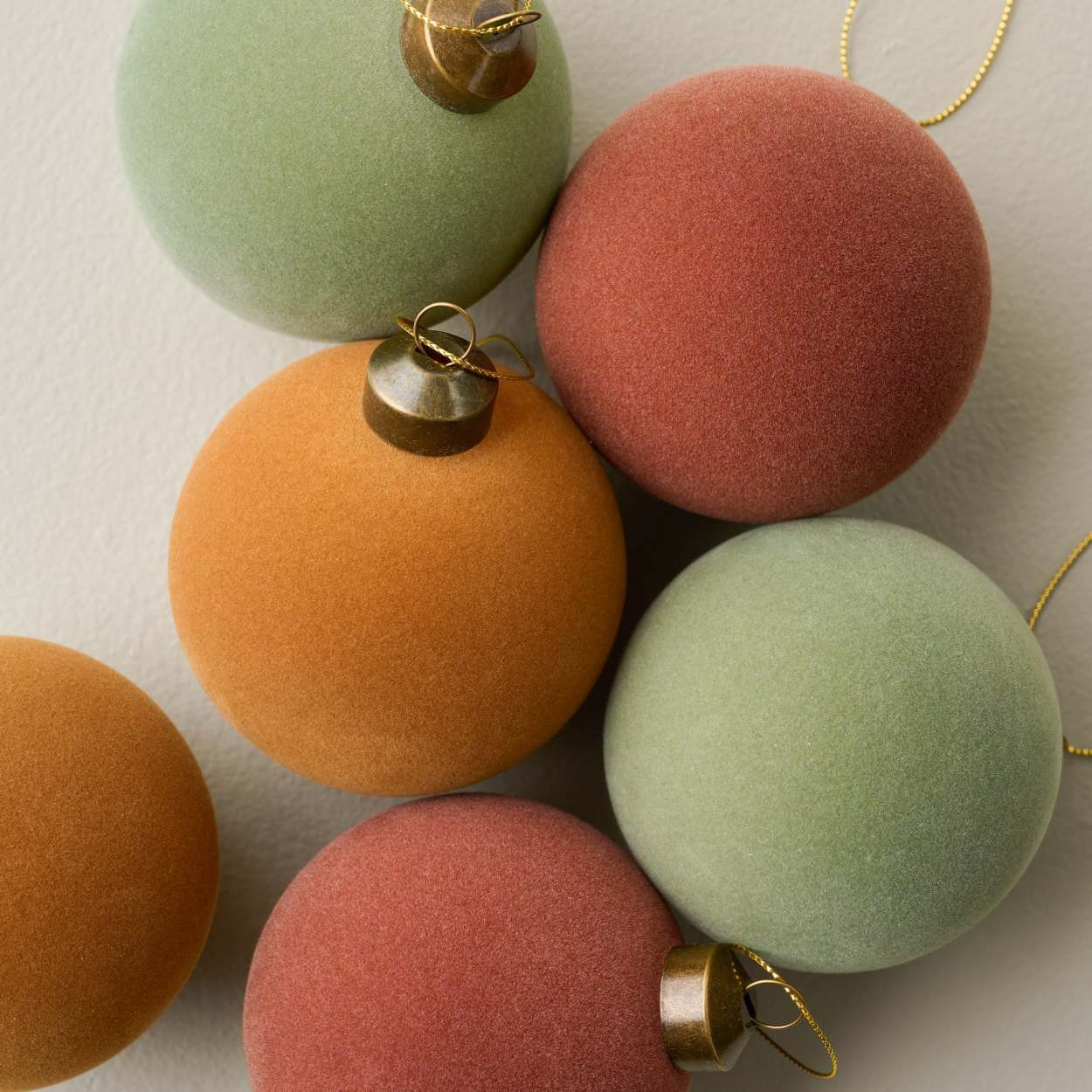 Flocked Ornaments Set of 6 | Magnolia