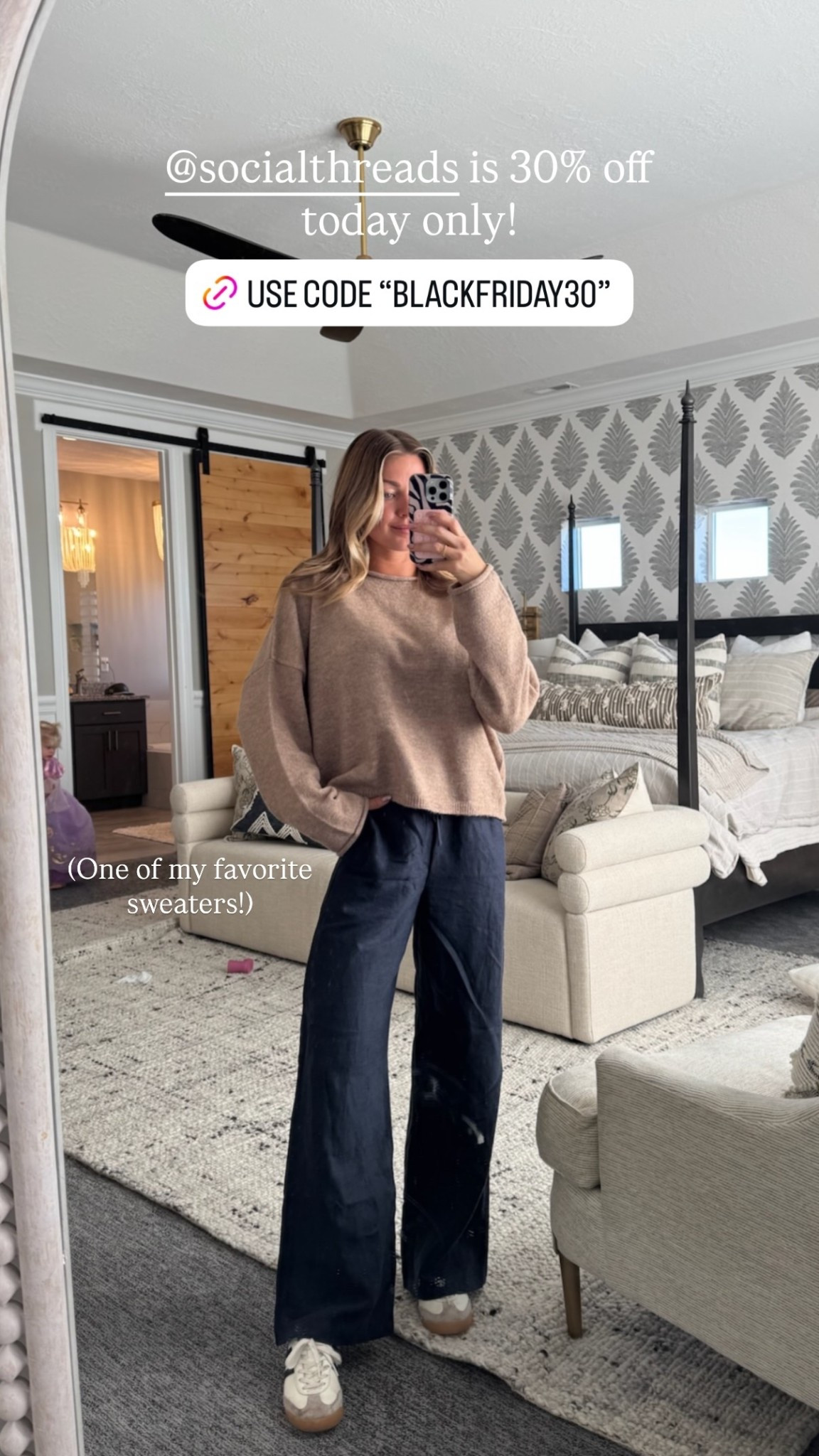 @socialthreads is 30% off today only! (One of my favorite sweaters!)