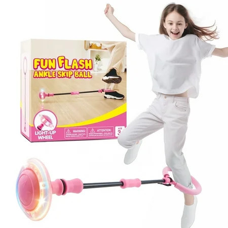 Joyfy Pink Ankle Skip Ball with Flashing Lights, Skip Jump Sports Toy for Kids , Birthday Gifts for Girls Age5+,Active Games,Each Jumping Toy，Fat Burning Games | Walmart (US)