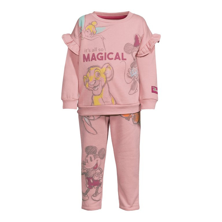 Disney 100 Toddler Girls Top and Leggings, 2-Piece Set, Sizes 12M-5T - Walmart.com | Walmart (US)