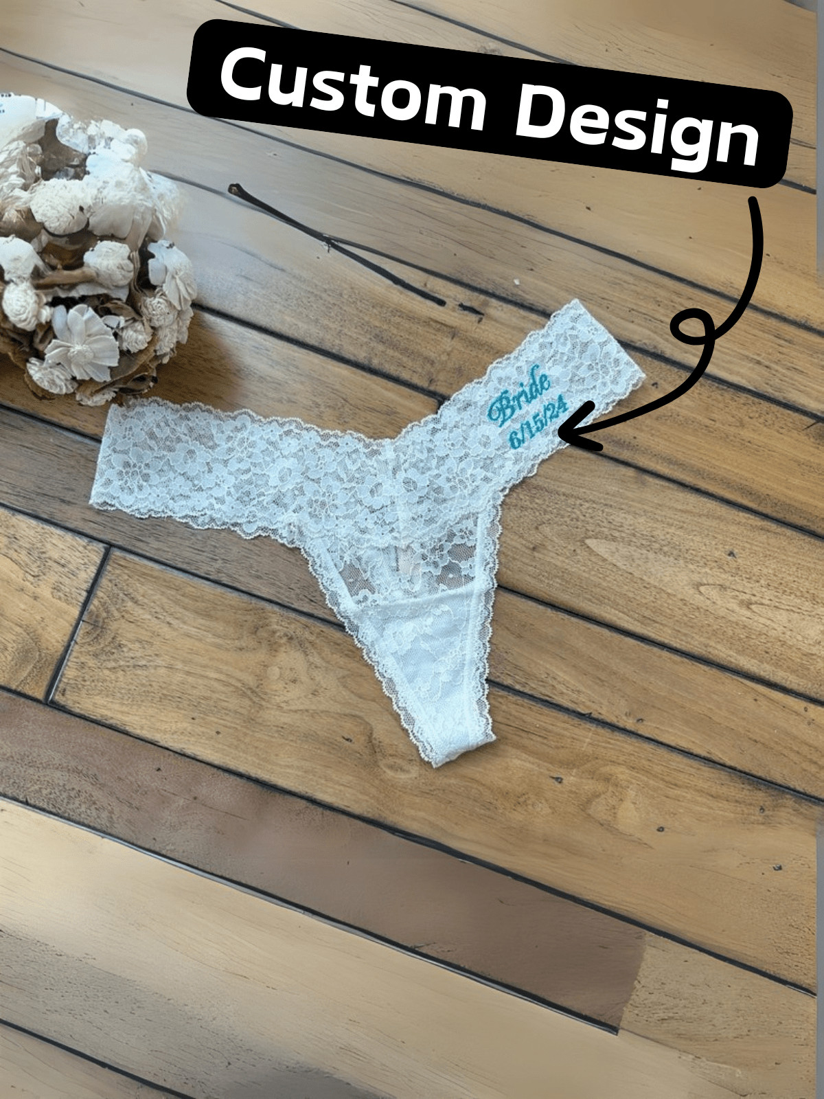 1 Pc Custom Bridal Lace Thong.Personalized Underwear With New Last Name & Wedding Date, Something Blue Bride Gift, Durable, Colorful, Cute, Adorable, Funny, Kawaii, Y2K, Stylish, Unisex, Casual, Custom, Personalized, Unique, Customized, Ideal Gifts For Her, Her, Boyfriend, Girlfriend, Family, Friends, Durable, Colorful, Cute, Adorable, Funny, Kawaii, Y2K, Stylish, Unisex, Casual, Custom, Personalized, Unique, Customized, Ideal Gifts For Her, Her, Boyfriend, Girlfriend, Family, Friends, Delicate Romance, Fall Decor | SHEIN