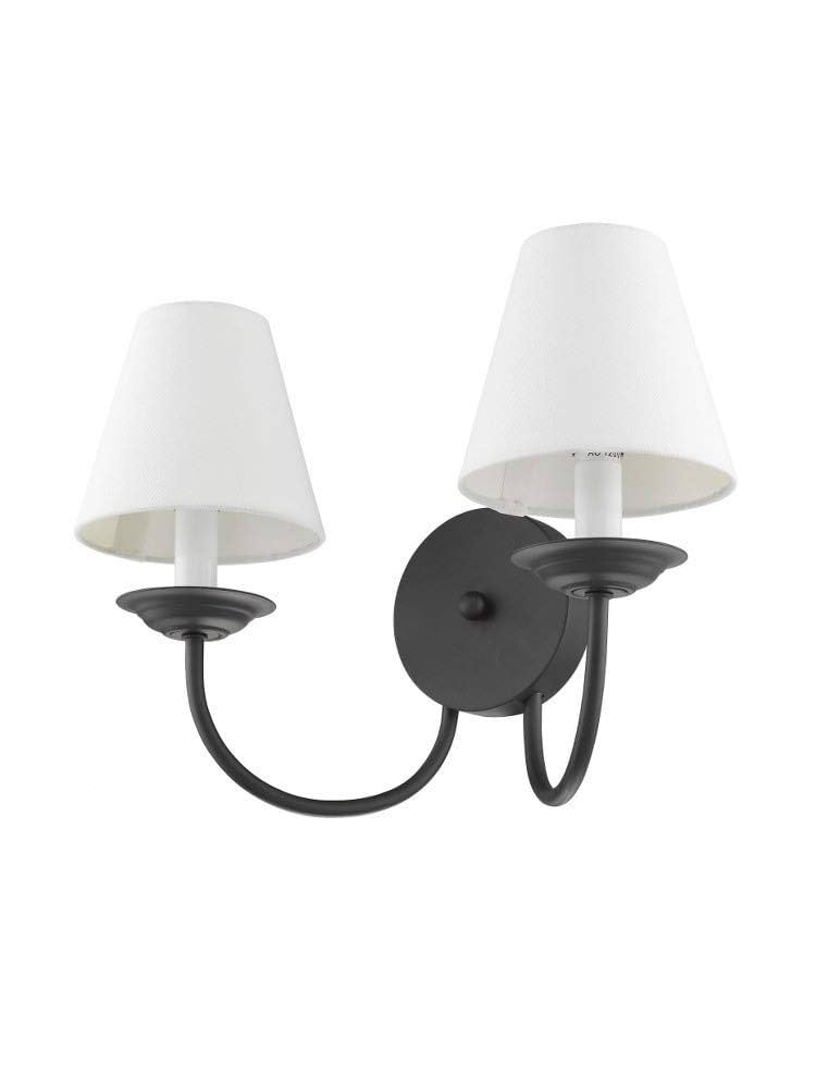 Livex Lighting 5272-04 Mendham 2-Light Wall Sconce, Black , White | Amazon (US)