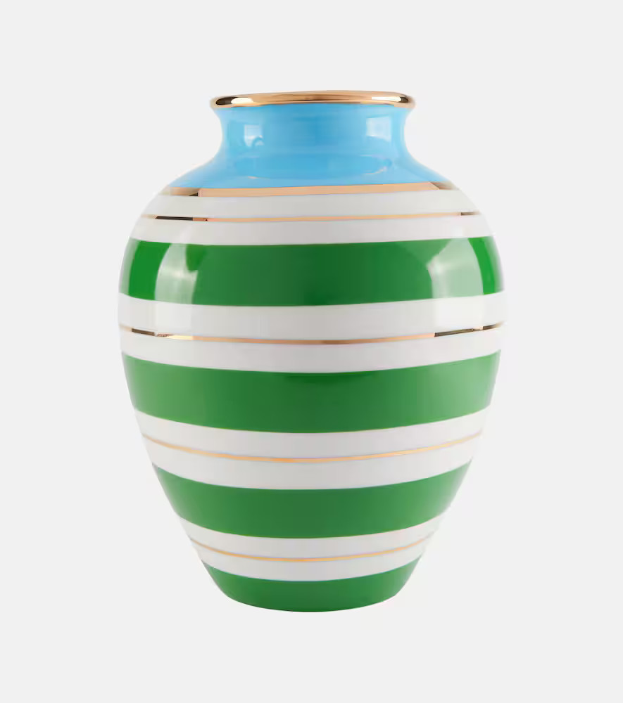 Jonathan Adler Portofino striped porcelain vase | Mytheresa (US/CA)