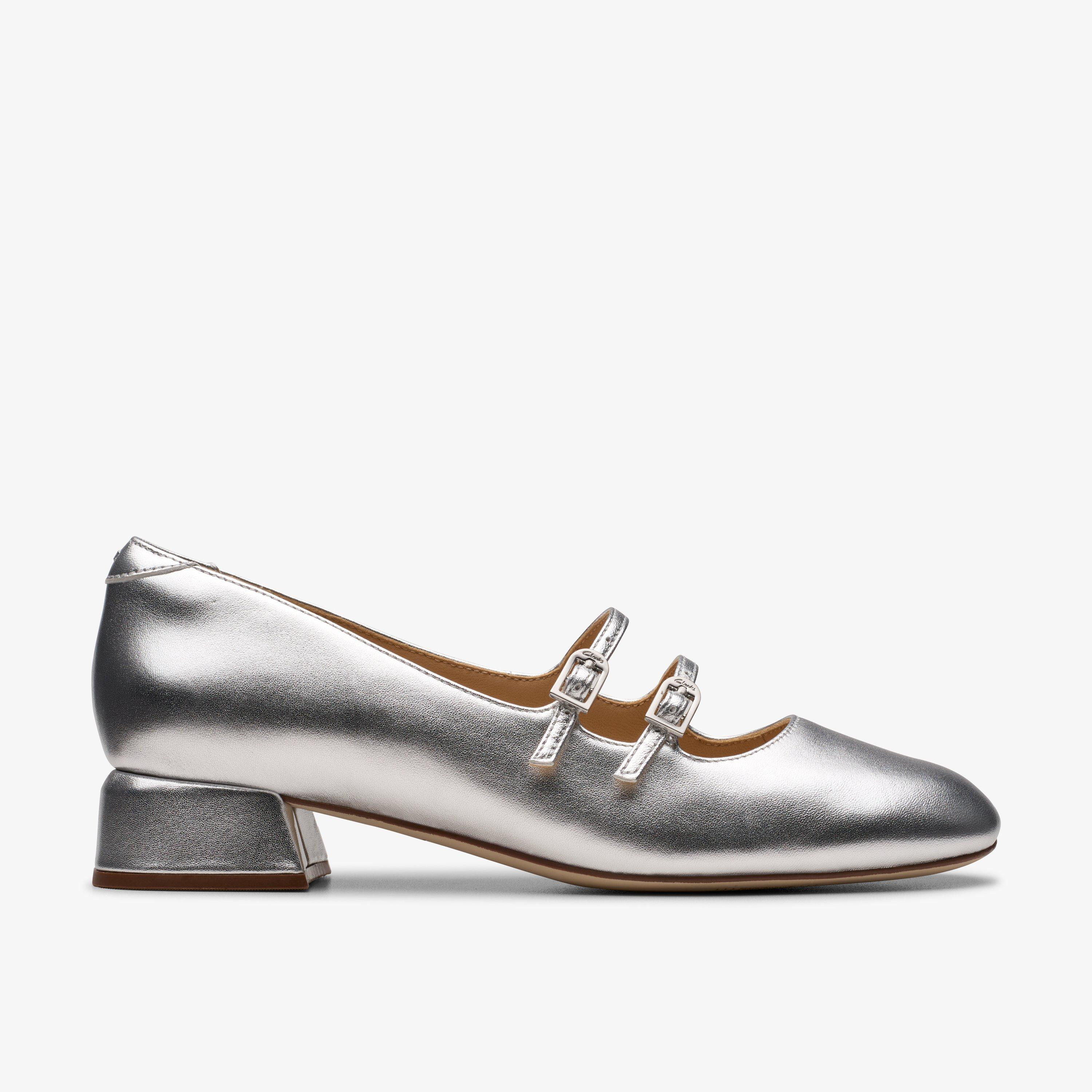 Womens Daiss 30 Shine Silver Leather Mary Jane | Clarks US | Clarks (US)