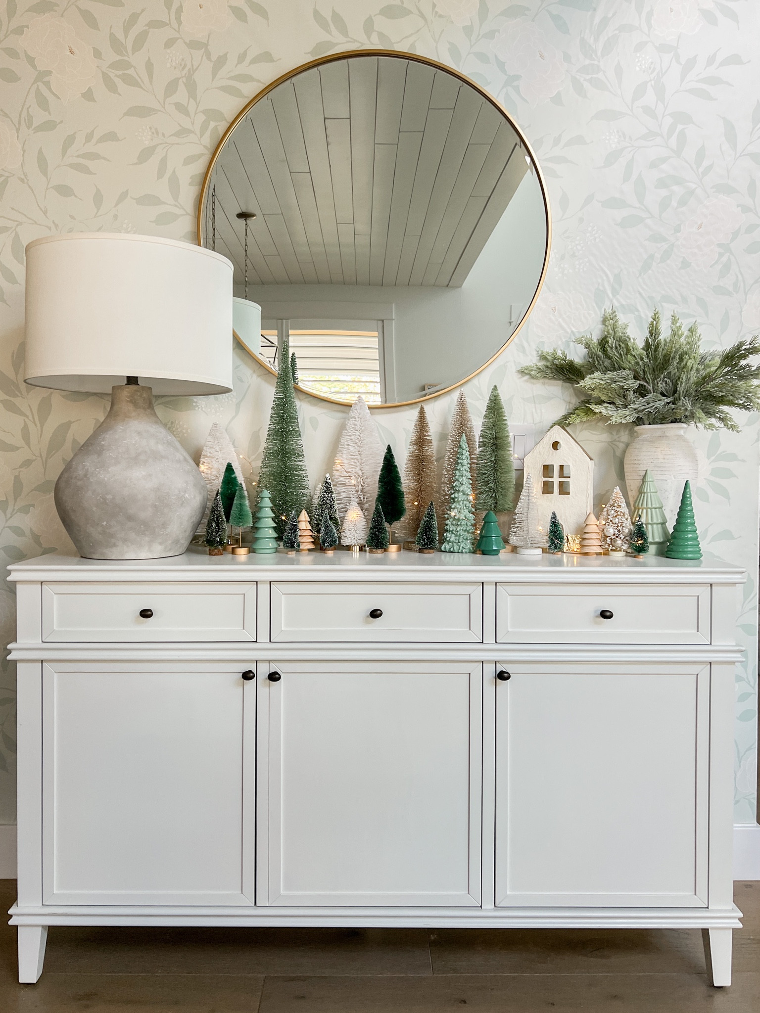 Found a new spot for my minty bottle brush tree collection! How many bottle brush trees are too many?? 

#LTKCyberweek #LTKHoliday #LTKSeasonal