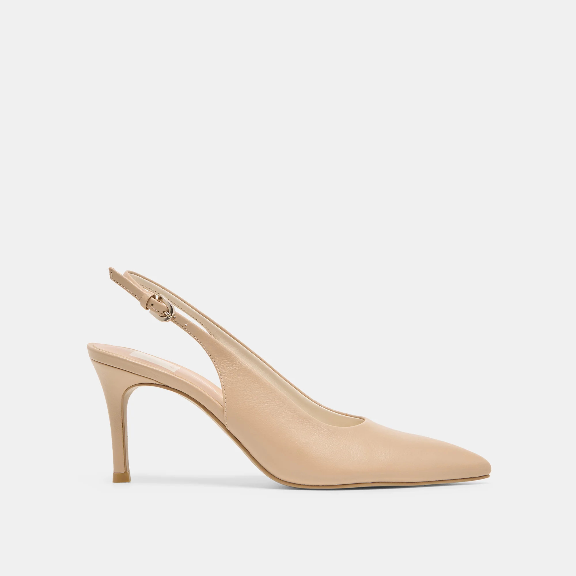 Elasi Heels Beige Crinkle Patent | DolceVita.com
