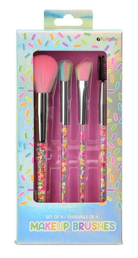 iscream Rainbow Sprinkles Blush & Eyeshadow Brush Set with Colorful Bristles and Sprinkle Handles | Amazon (US)