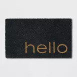 1'6"X2'6"/18"X30" Hello Doormat Black - Project 62™ | Target