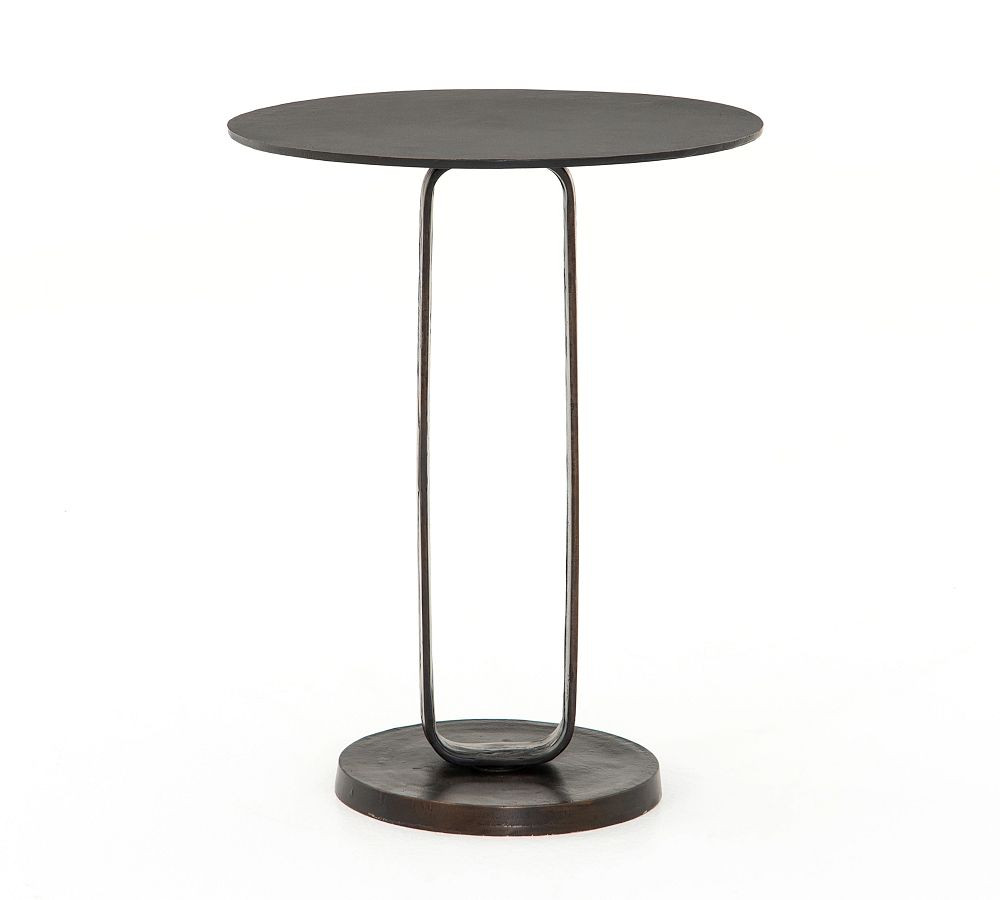 Charlesbourg Round Metal End Table (17.5") | Pottery Barn (US)