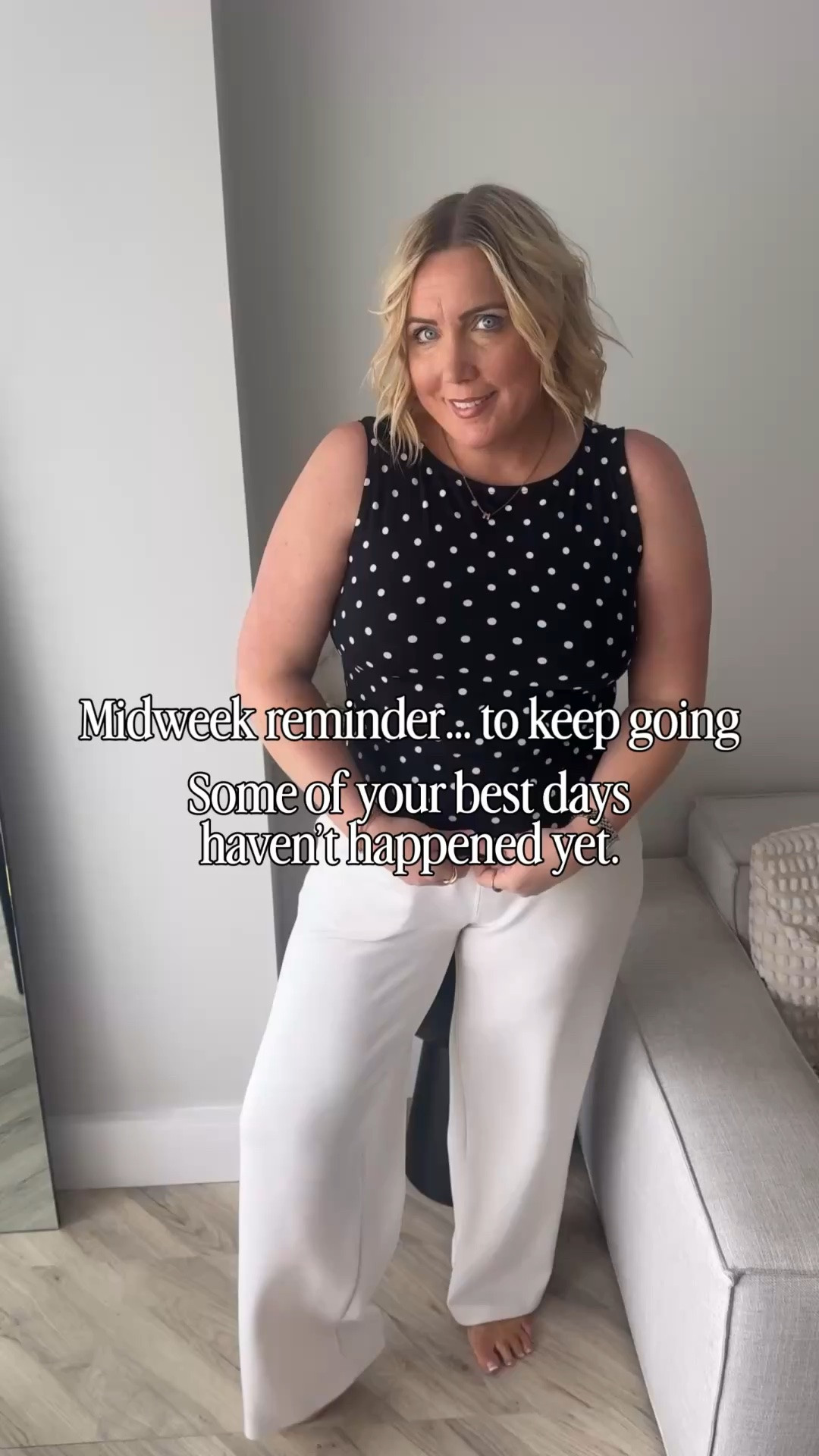 Comfy spring outfit styling polka dots 

Code for boohoo STACYC 

Code for symprove gut shots STACYCHAPMAN50 For 50% off

#LTKuk #LTKspring #LTKmidsize