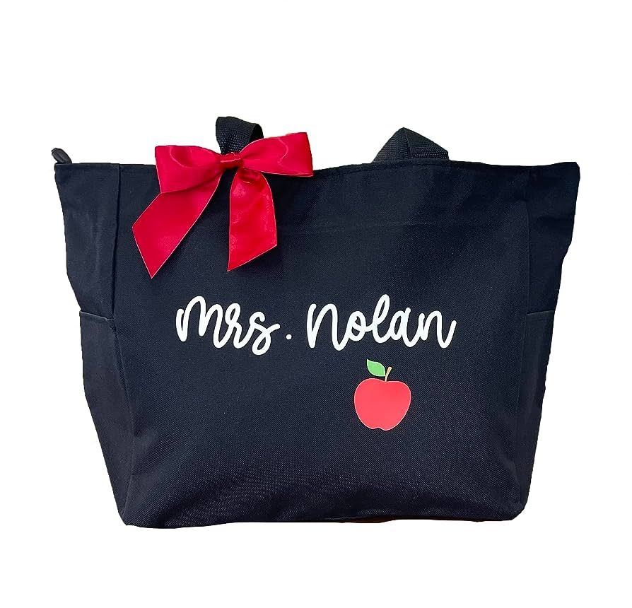 Personalized Large Teacher Tote Bag - Custom Gift for Teacher - Customized Tote Bag - Gift for Te... | Amazon (US)
