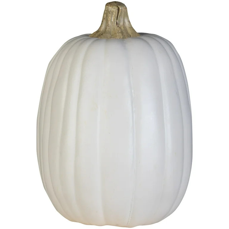 Halloween White Carveable Craft Pumpkin by Way to Celebrate 12.8 in x 9.06 in x 9.06 in .99 lb - ... | Walmart (US)
