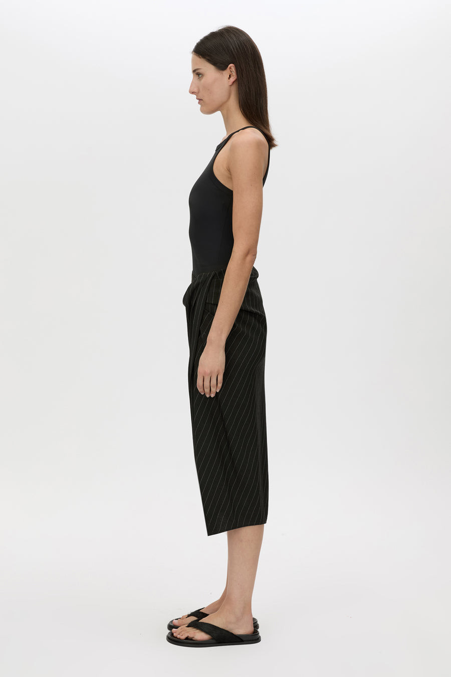 Varda Stripe Wrap Skirt in Black and Cream Stripe - CAMILLA AND MARC® C&M | CAMILLA AND MARC (ANZ)